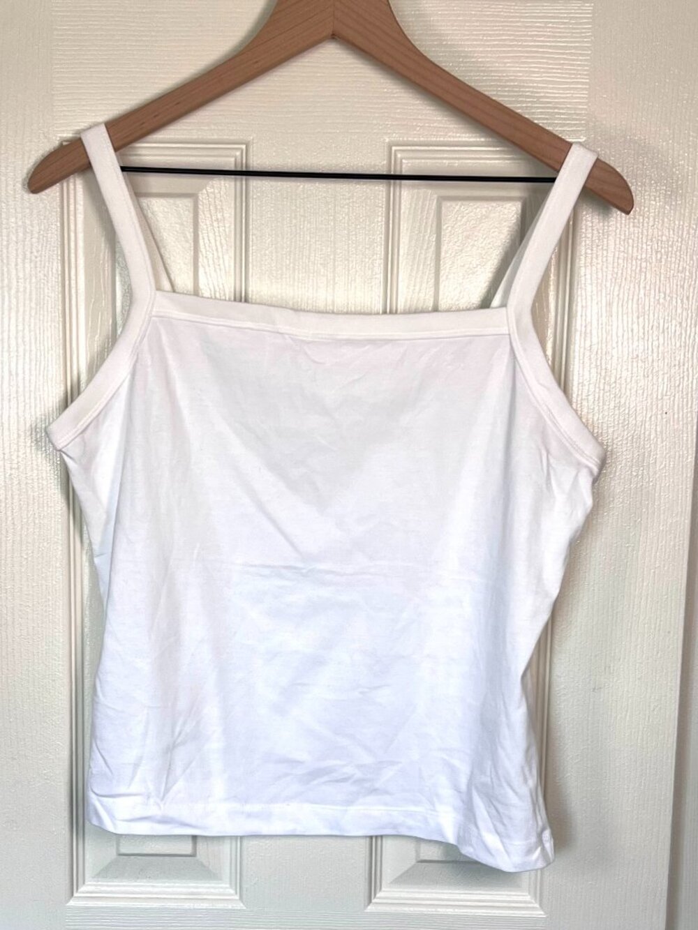 Everlane Square Neck Tank White Size Large NWOT